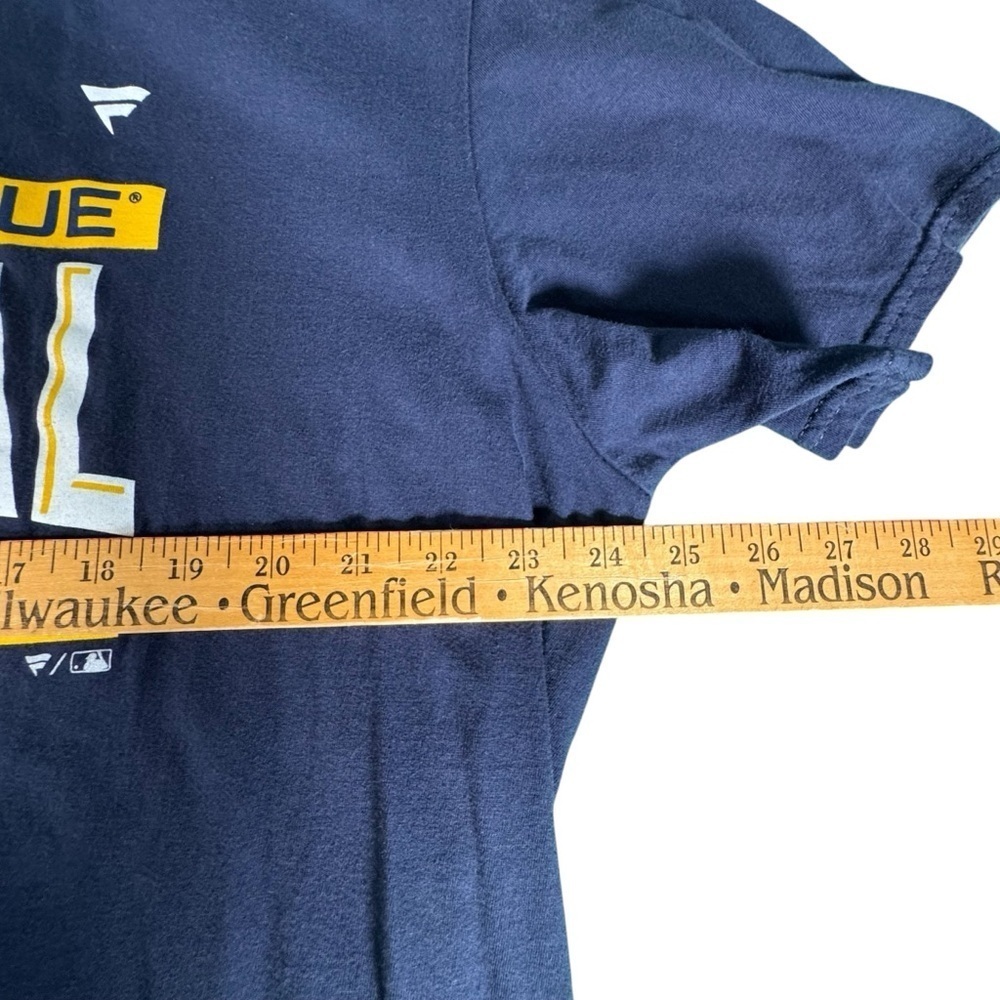 Fanatics Milwaukee Brewers NL Central Champs 2021 Shirt 2XL Navy Blue Cotton - Picture 5 of 8
